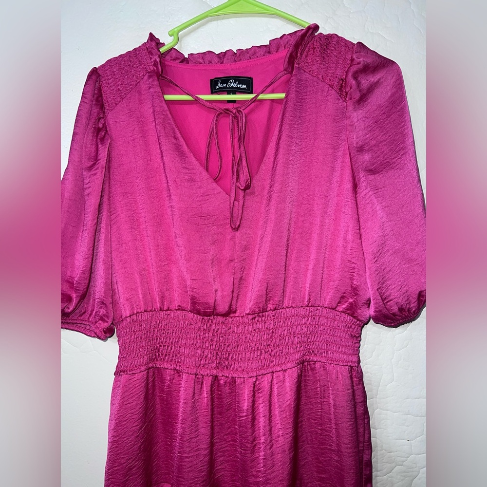 Sam Edelman Fuchsia Ruffled Blouse - Picture 3 of 8